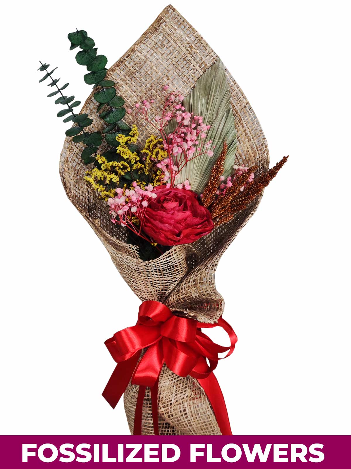 1 Dried Red Roses Burlap PH Province