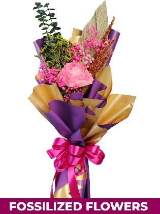 1 Dried Pink Roses Purple/Gold Province